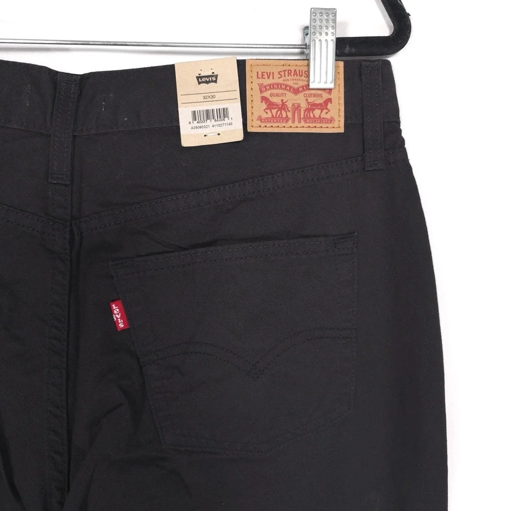 Levi's New 80s‎ Mom Jeans Women 32x29 Black Pants HR Relaxed Tapered A3506-0321